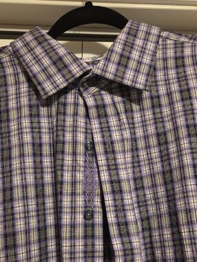 Robert Graham Purple Plaid Button-Down Shirt